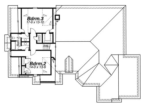 Second Floor image of BELVIDERE House Plan